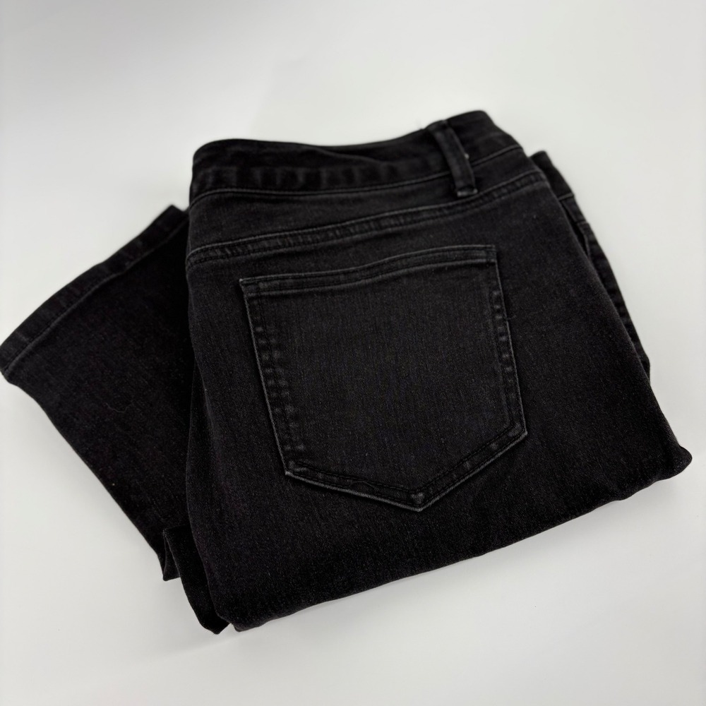 Nine West Cigarette Fit Skinny‎ Leg Jeans Size 16/33 Black Denim